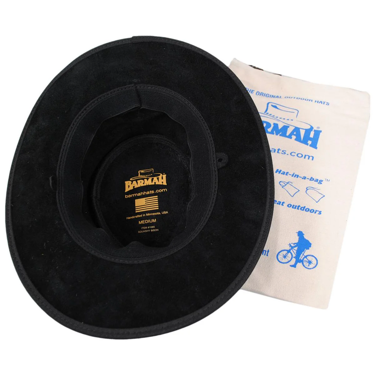 American Bison Leather Foldaway Drover Hat - Image 4