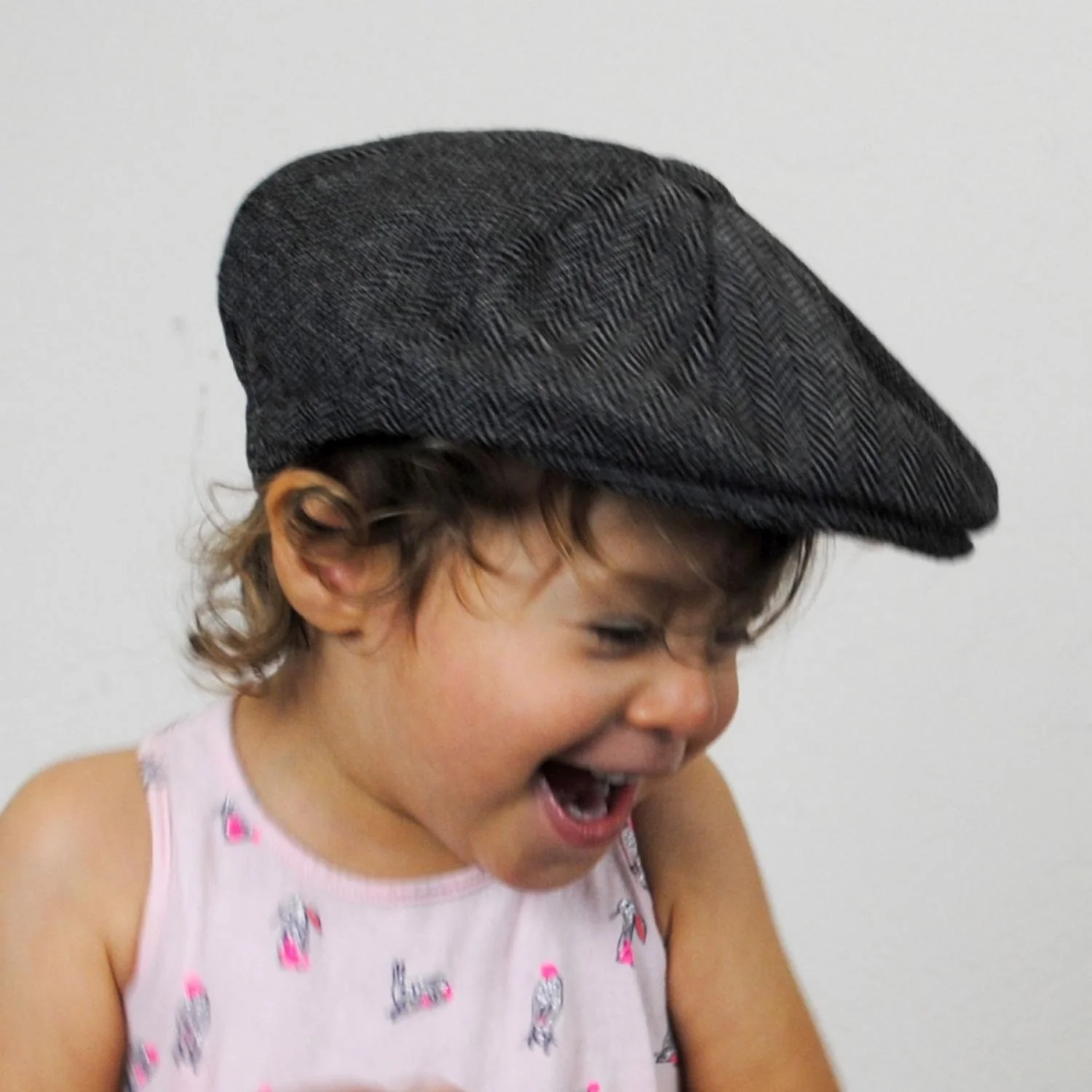 Baby Herringbone Wool Blend Newsboy Cap - Image 11