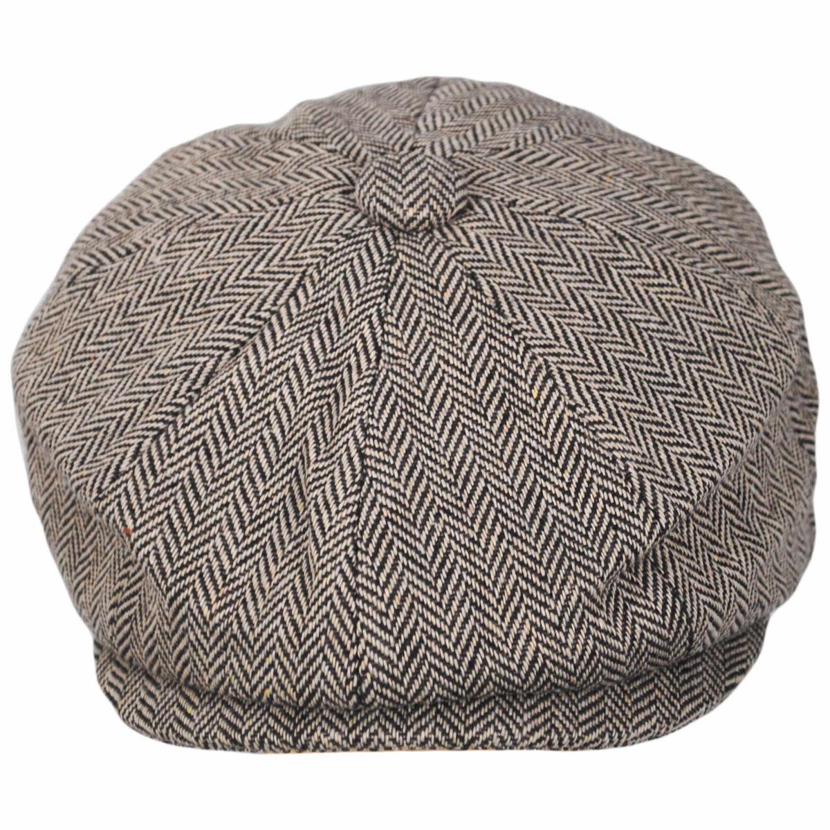 Baby Herringbone Wool Blend Newsboy Cap - Image 3