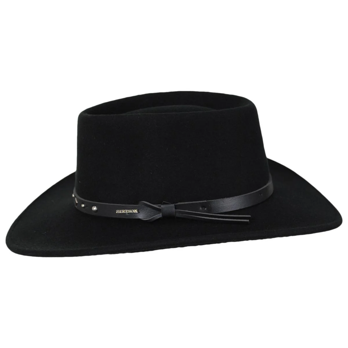 Black Hawk Crushable Wool Felt Gambler Cowboy Hat - Image 3
