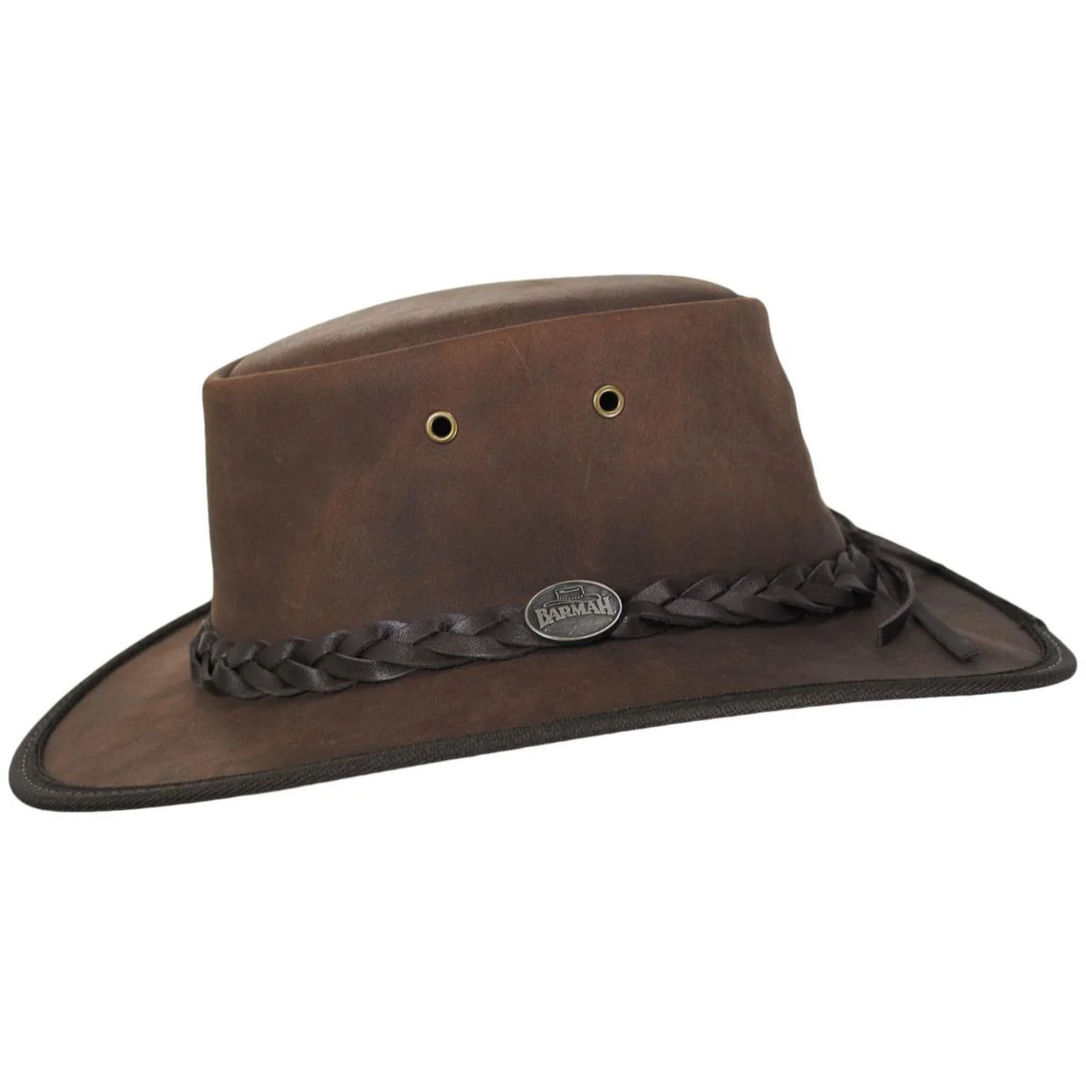 Bronco Cattle Leather Foldaway Drover Hat - Image 8