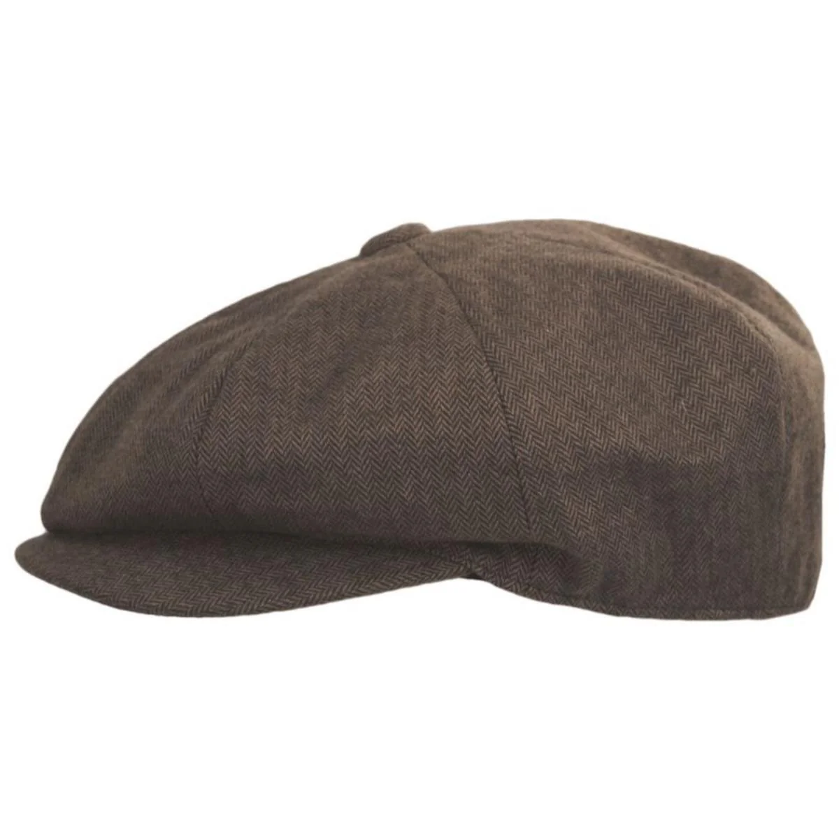 Cardiff Cotton Herringbone Newsboy Cap - Image 3