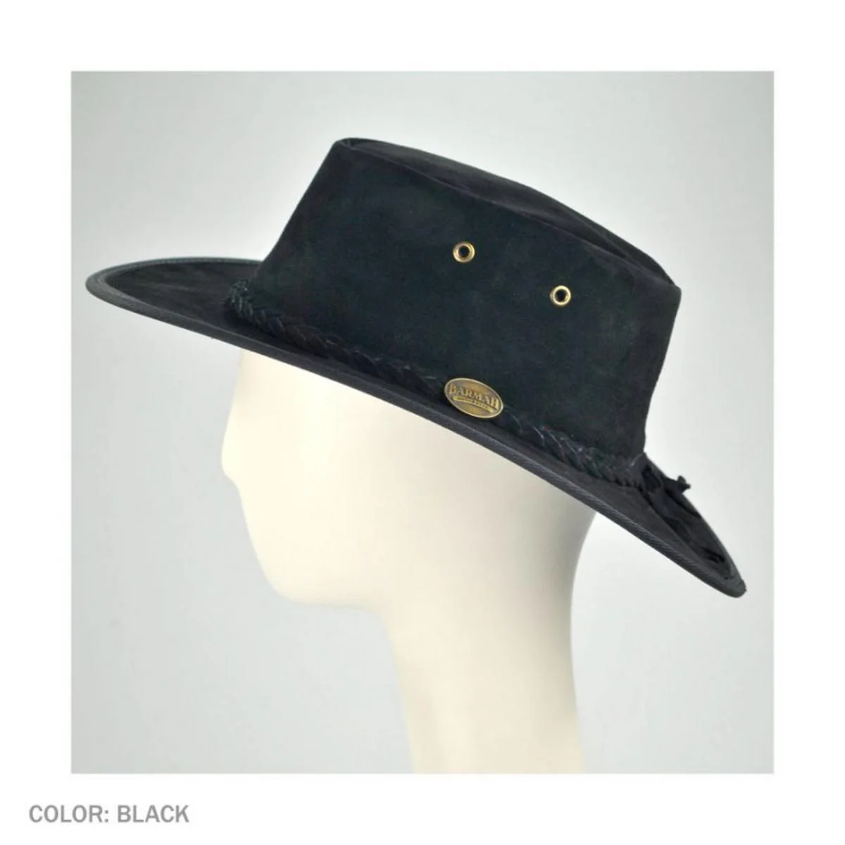 Cattle Suede Leather Foldaway Drover Hat - Image 3