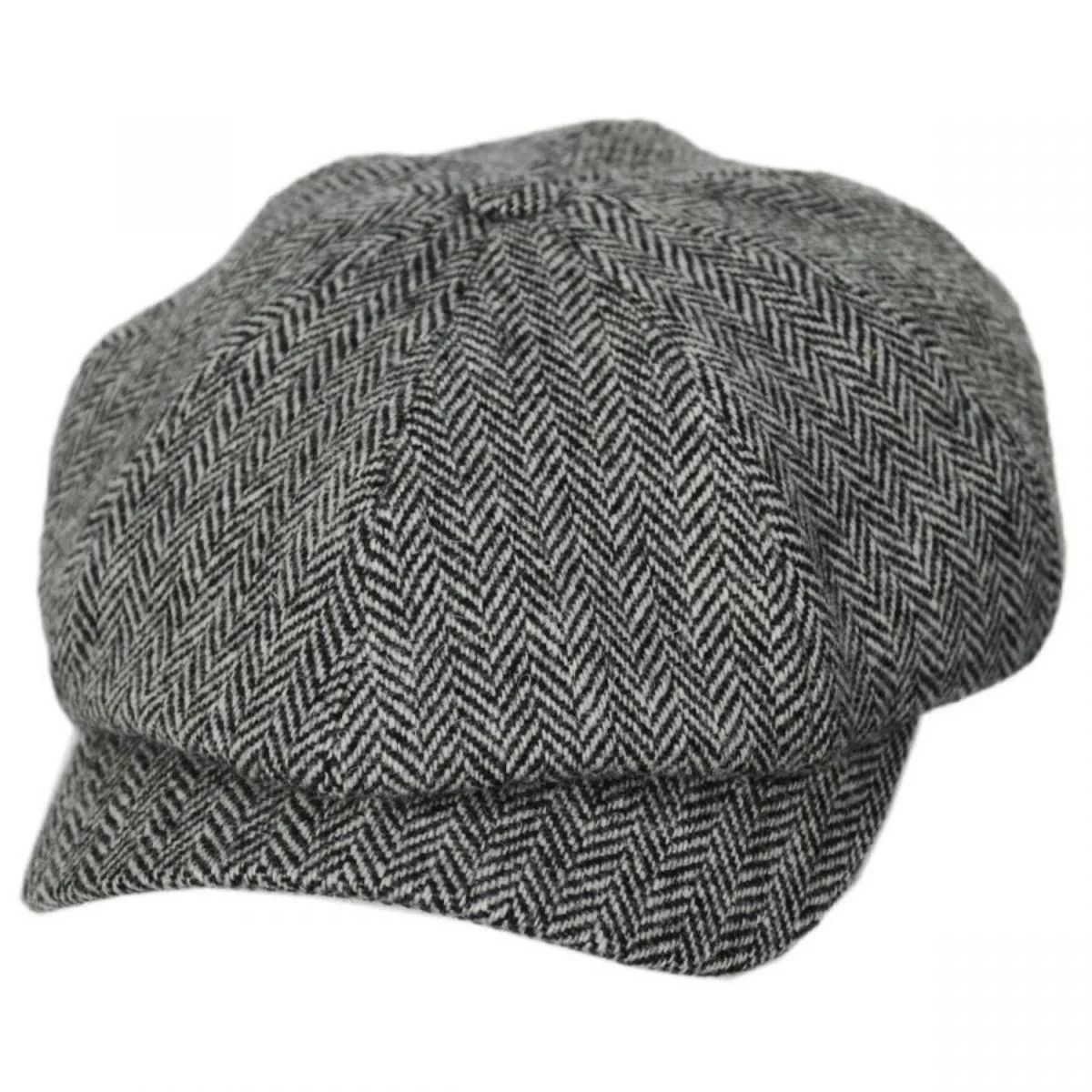 Classic Shetland Wool Herringbone Newsboy Cap - Image 5