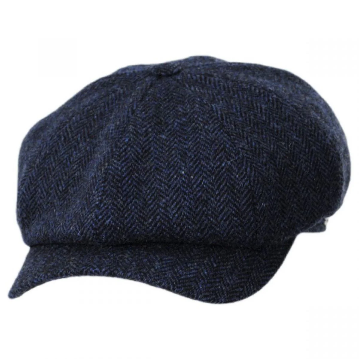 Classic Shetland Wool Herringbone Newsboy Cap - Image 9