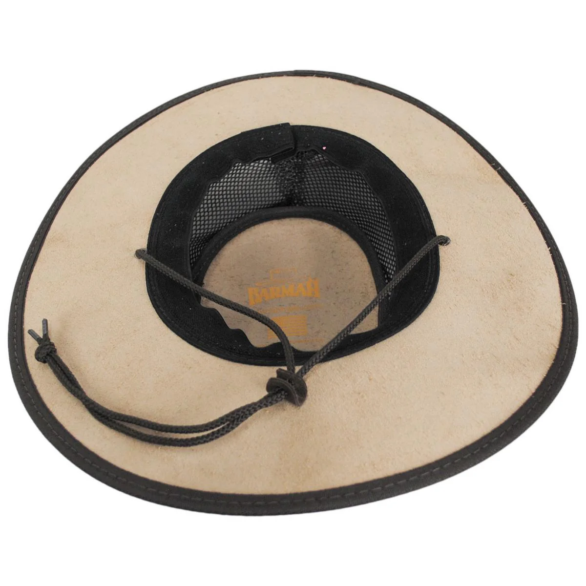 Cooler Bronco Cattle Leather Mesh Foldaway Drover Hat - Image 4