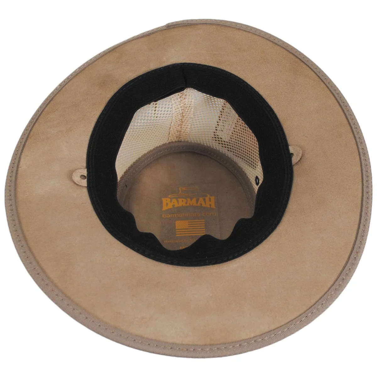 Cooler Cattle Suede Leather Mesh Foldaway Drover Hat - Image 9