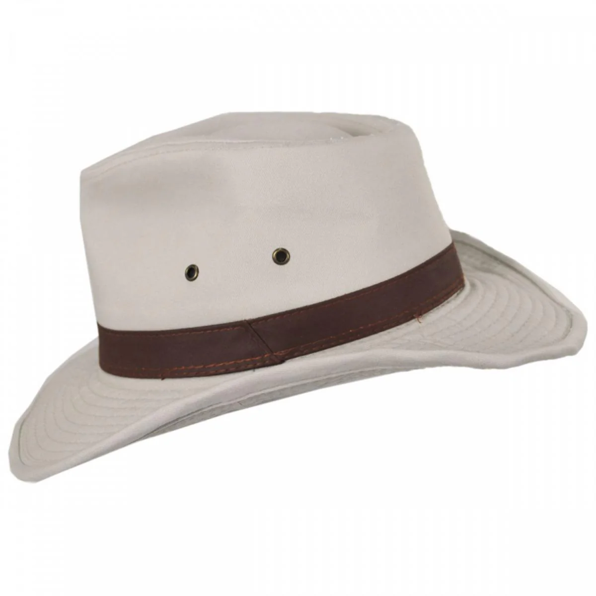 Cotton Twill Outback Fedora Hat - Image 3
