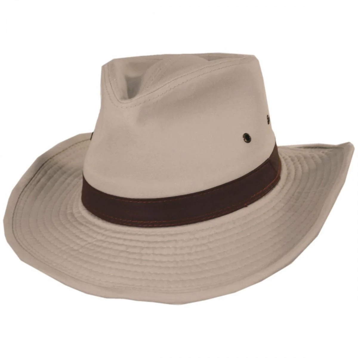 Cotton Twill Outback Fedora Hat - Image 5