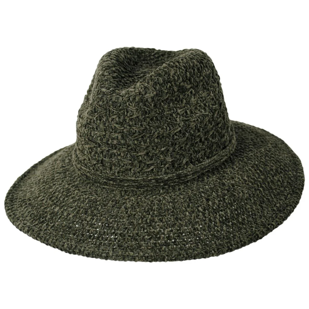 Double Chenille Knit Fedora Hat - Image 5