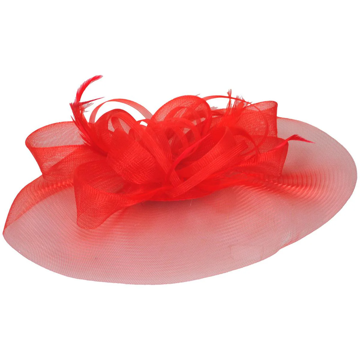 Firework Horsehair Mesh and Feather Fascinator Hat - Image 5