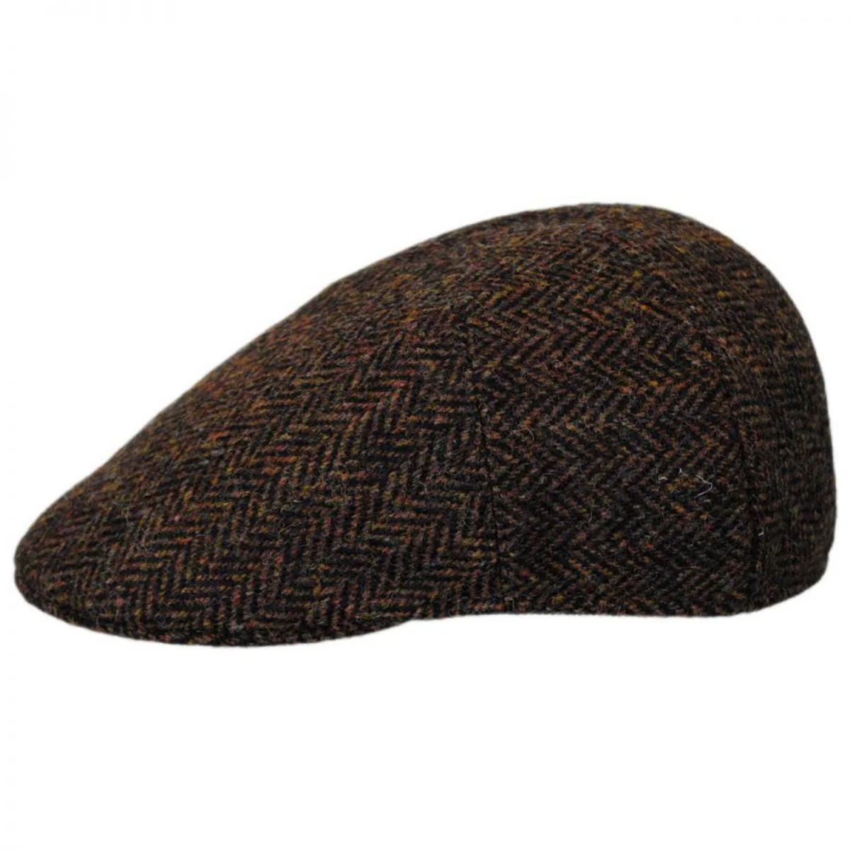 Herringbone Harris Tweed Wool Ascot Cap - Image 3