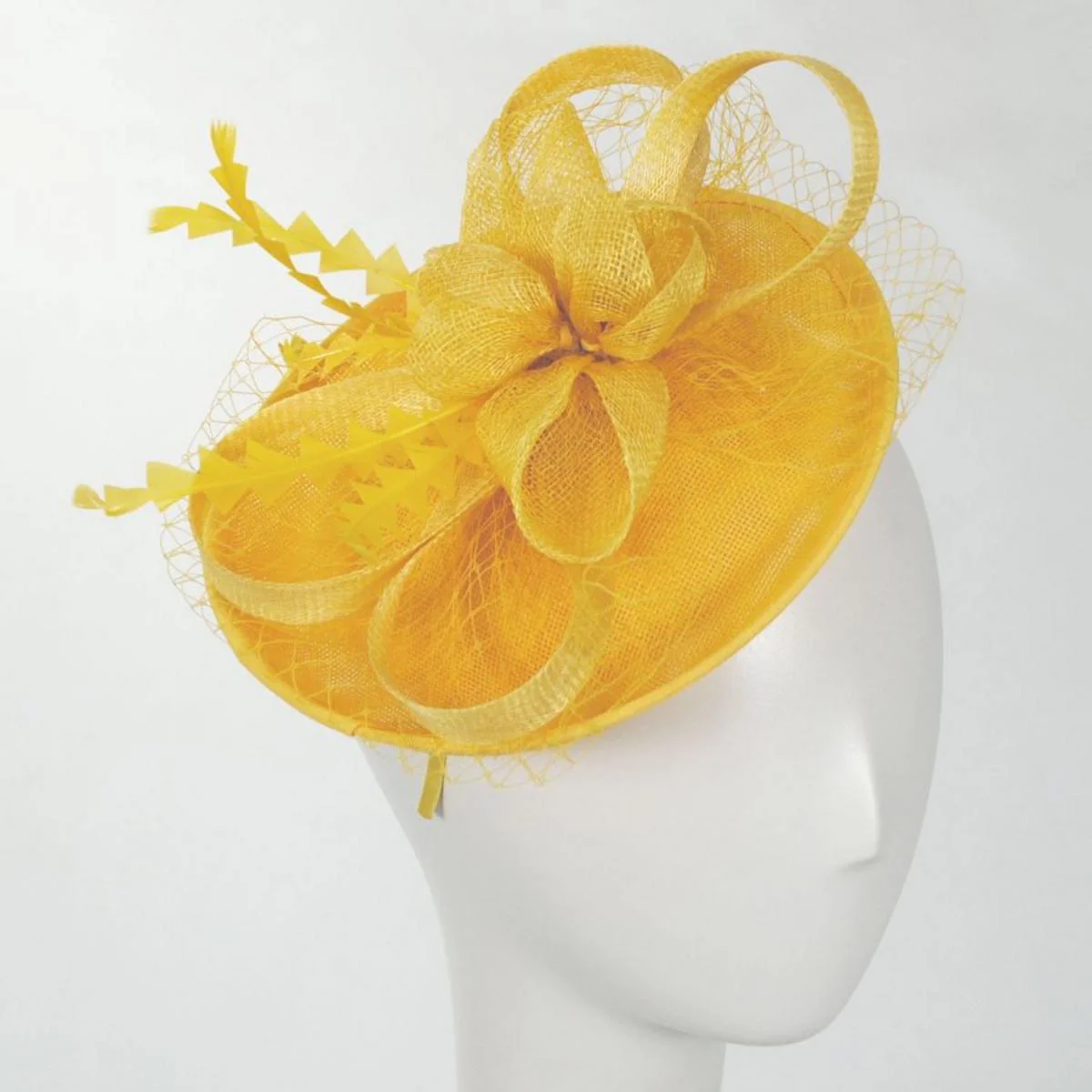 Irene Sinamay Straw Fascinator Hat - Image 3