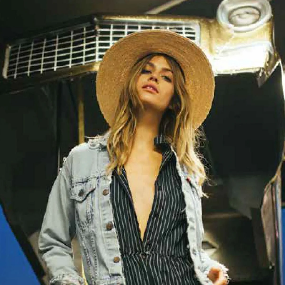 Jo Palm Straw Rancher Fedora Hat - Image 6