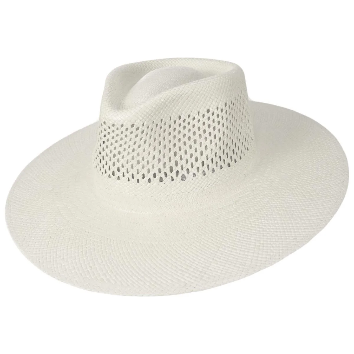 Jo Vent Crown Panama Straw Fedora Hat - Image 10