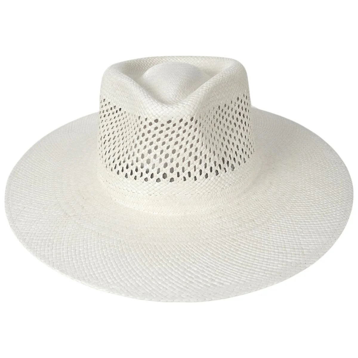 Jo Vent Crown Panama Straw Fedora Hat - Image 12