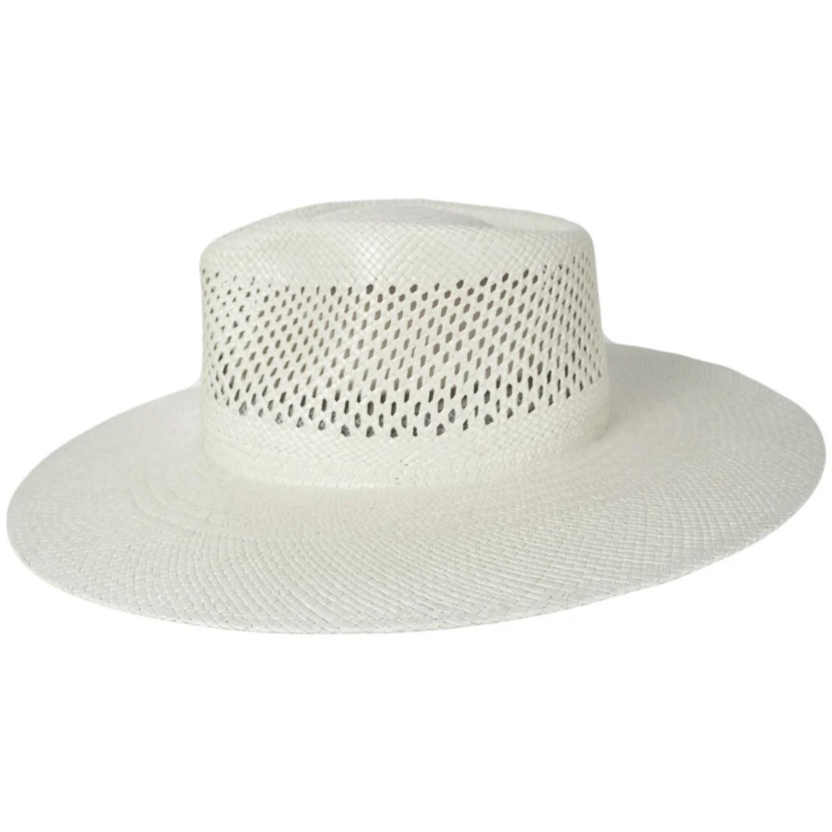 Jo Vent Crown Panama Straw Fedora Hat - Image 13