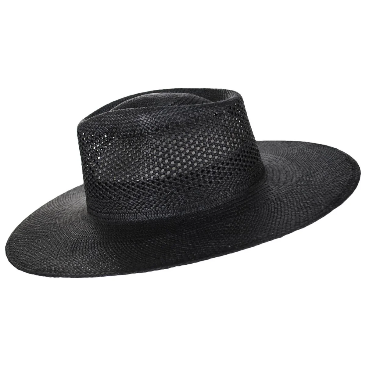 Jo Vent Crown Panama Straw Fedora Hat - Image 4