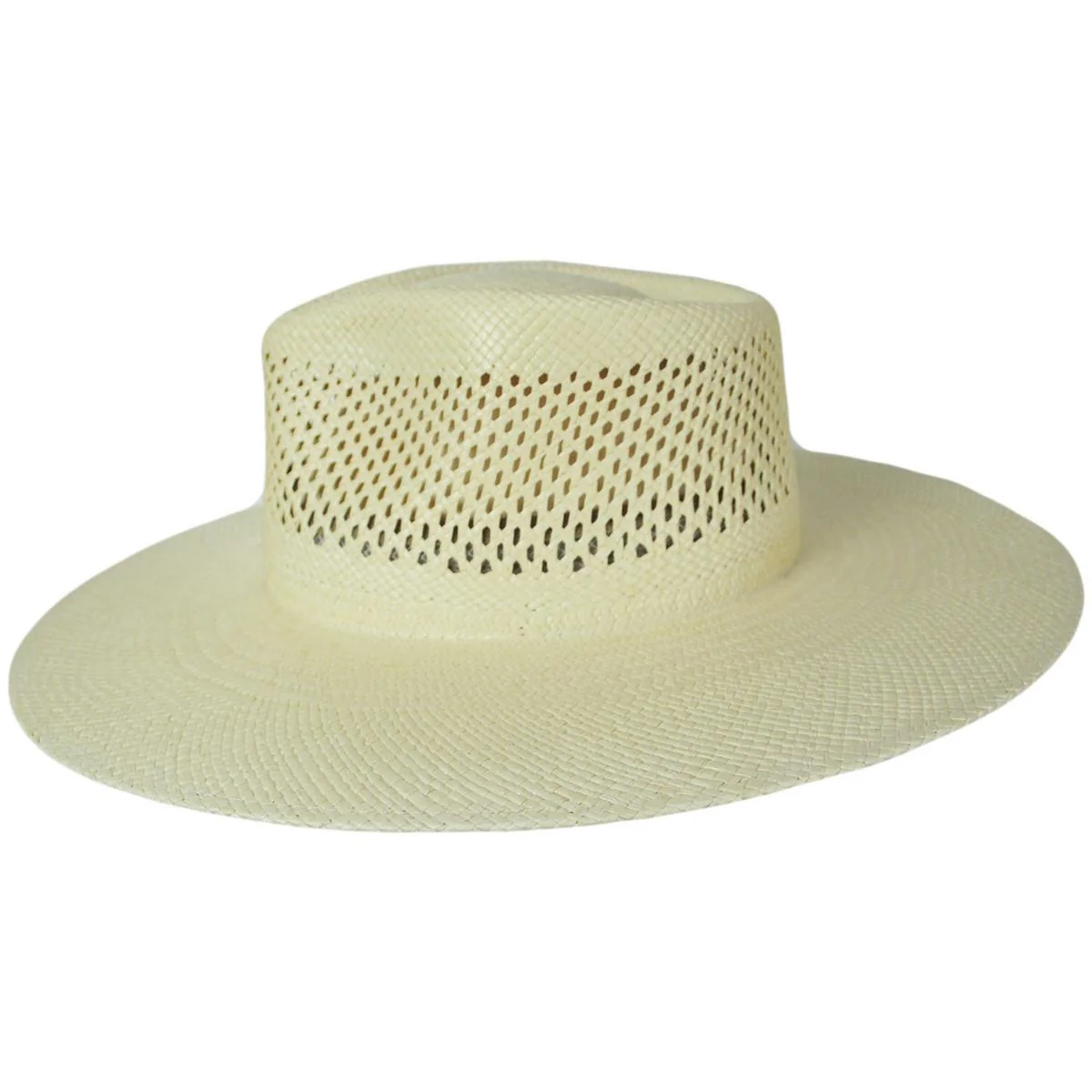 Jo Vent Crown Panama Straw Fedora Hat - Image 8