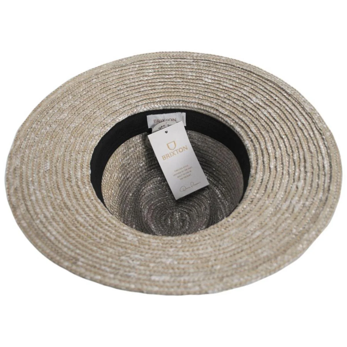 Joanna Petite Brim Wheat Straw Fedora Hat - Image 4
