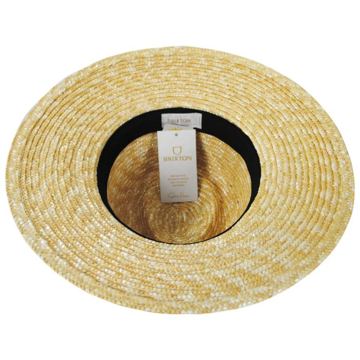 Joanna Petite Brim Wheat Straw Fedora Hat - Image 8