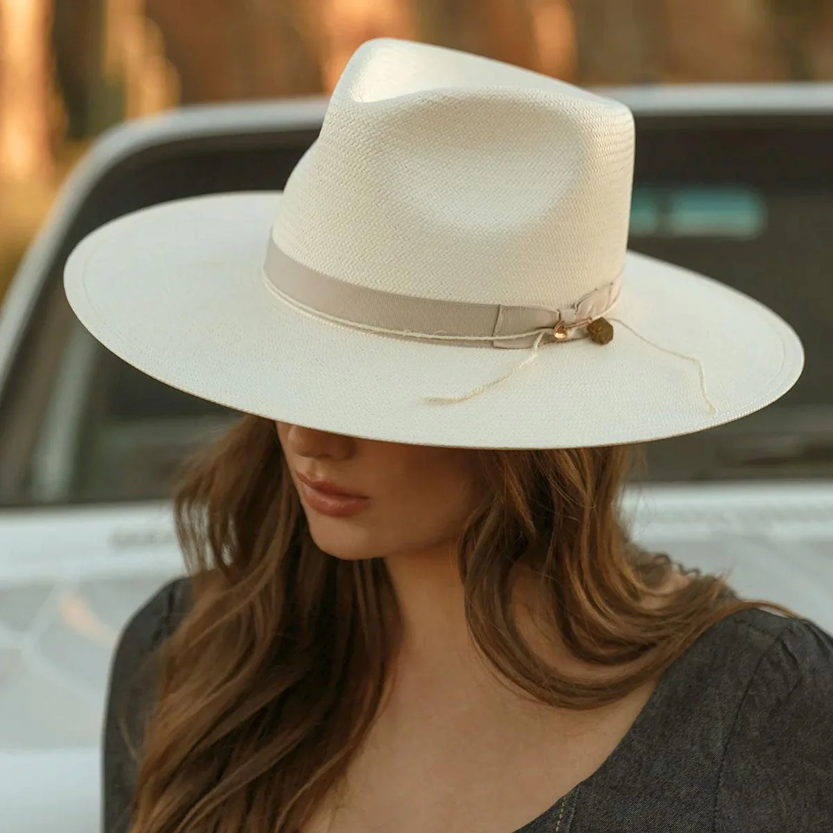 JW Marshall Shantung Straw Western Hat - Image 10