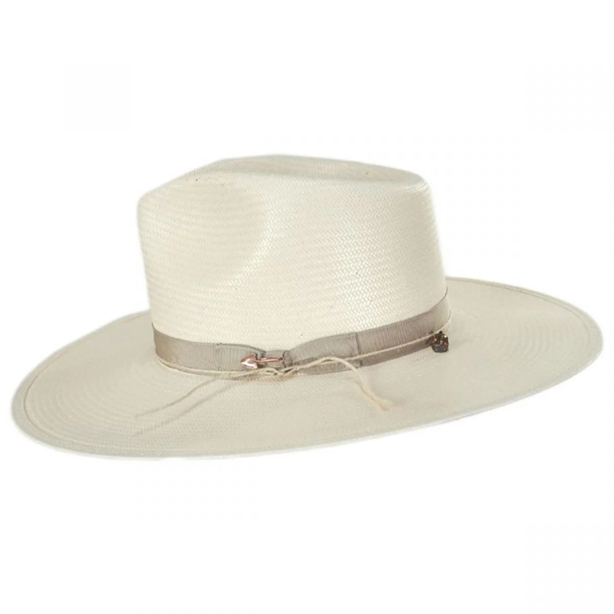 JW Marshall Shantung Straw Western Hat - Image 7