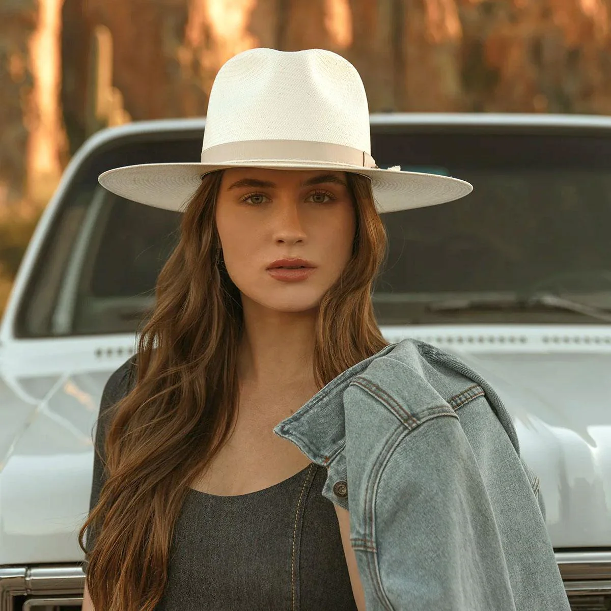 JW Marshall Shantung Straw Western Hat - Image 9