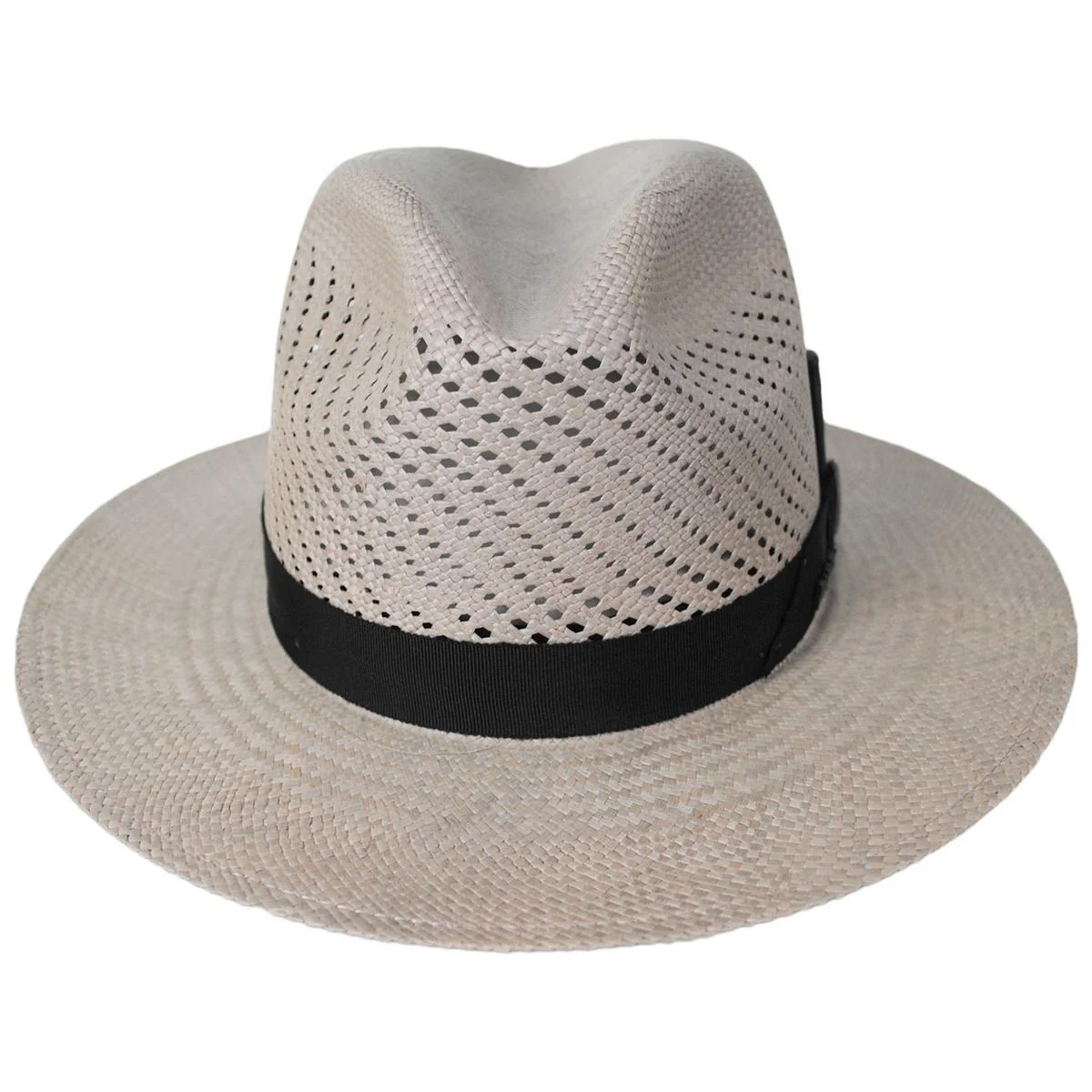 Keats Vented Panama Straw Fedora Hat - Image 12