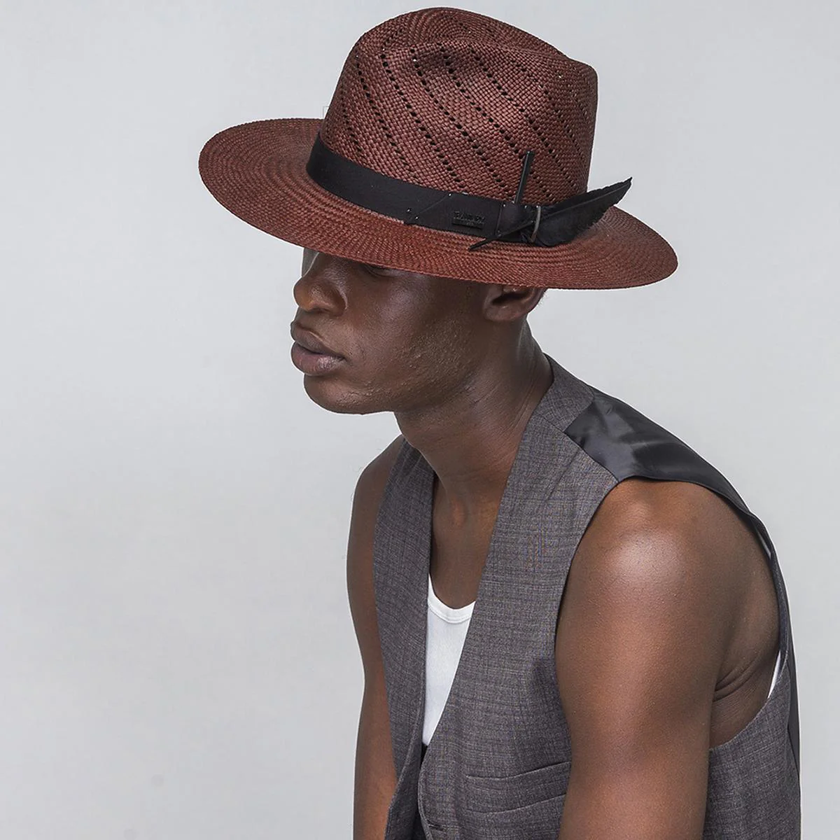 Keats Vented Panama Straw Fedora Hat - Image 6