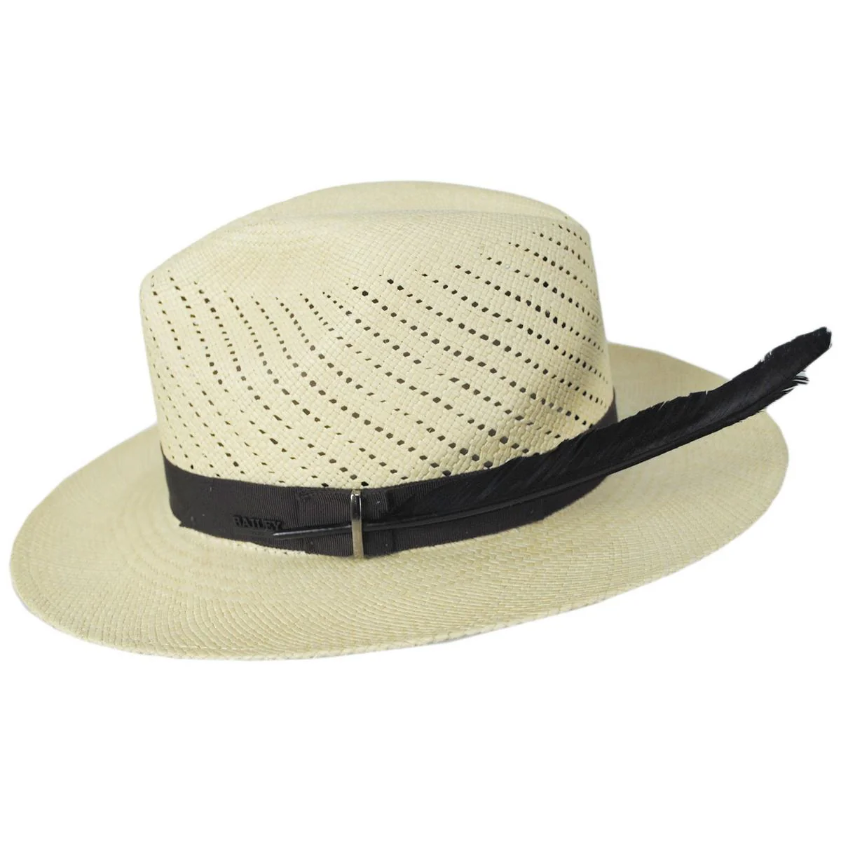 Keats Vented Panama Straw Fedora Hat - Image 9