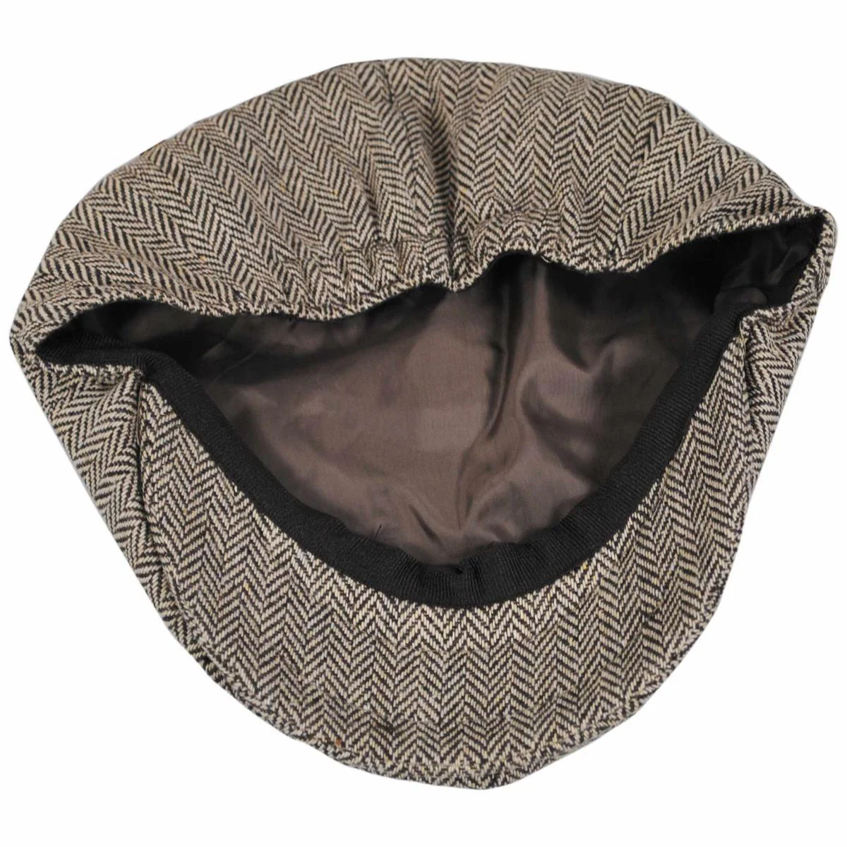 Kid's Herringbone Wool Blend Newsboy Cap - Image 4