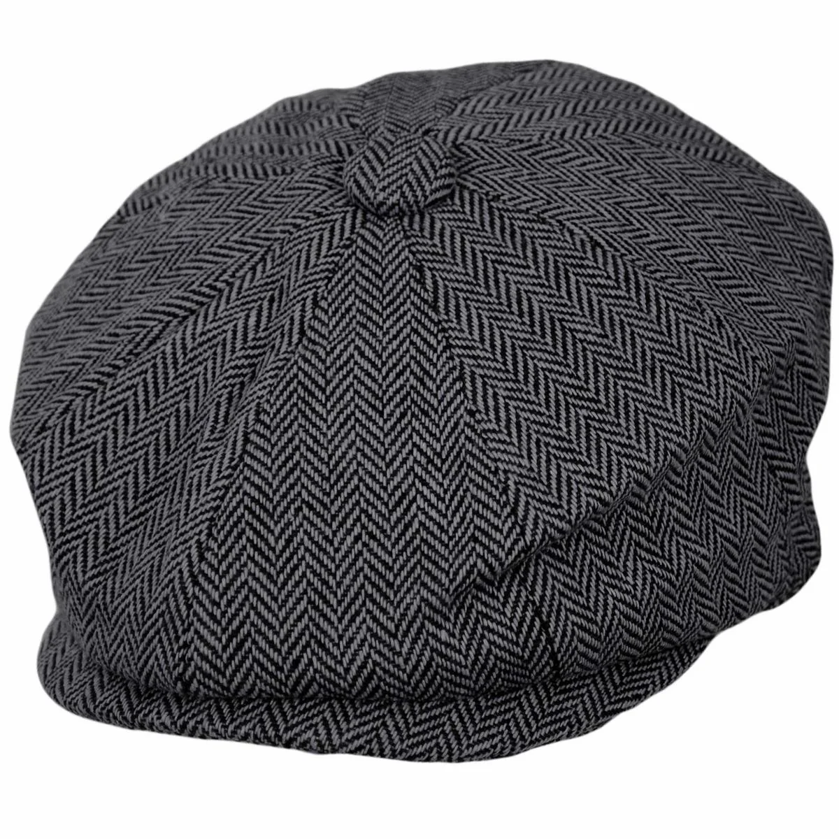 Kid's Herringbone Wool Blend Newsboy Cap - Image 5