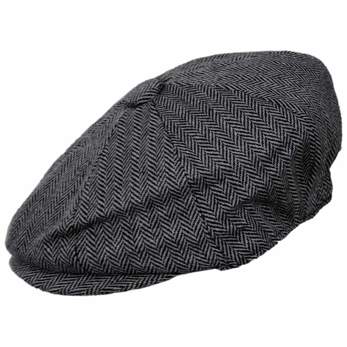 Kid's Herringbone Wool Blend Newsboy Cap - Image 7
