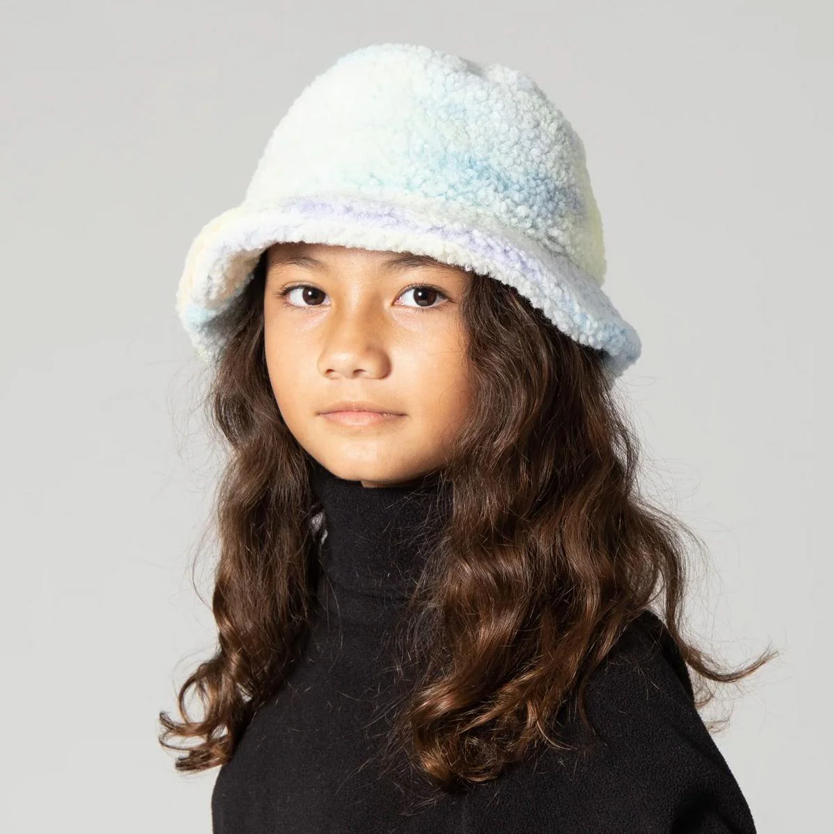 Kid's Tie-Dye Sherpa Bucket Hat - Image 3