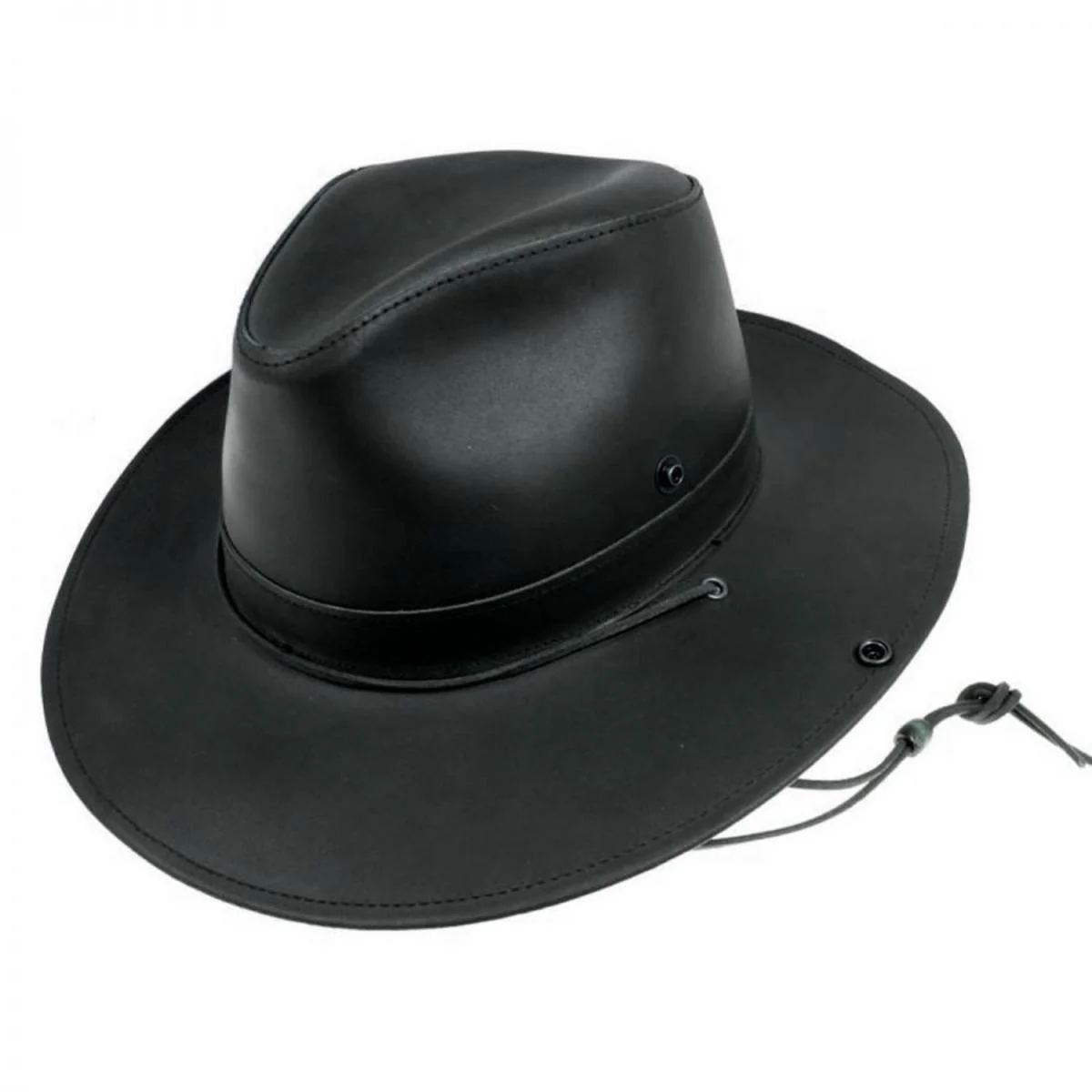 Leather Aussie Fedora Hat - Image 4