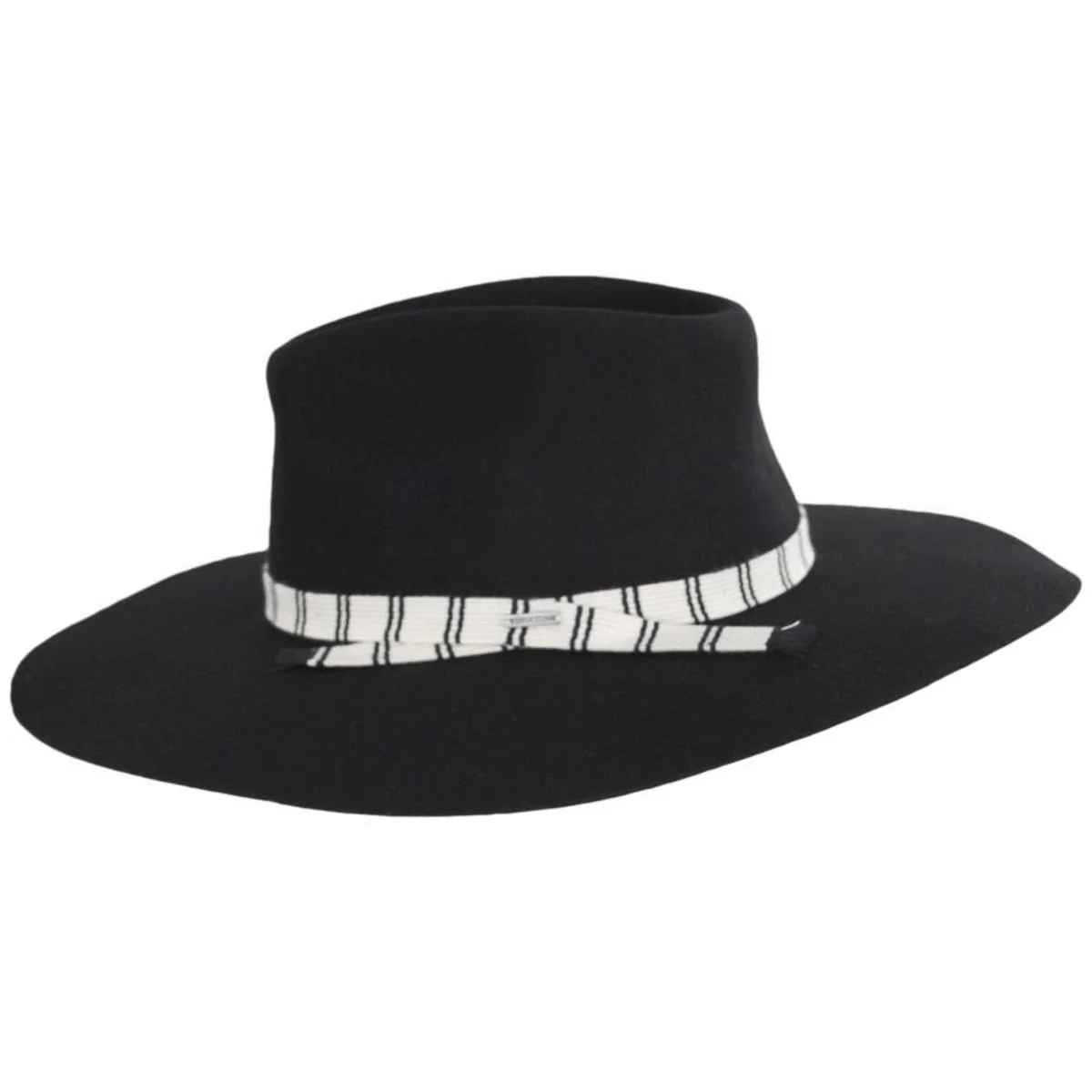 Leigh Wool Felt Wide Brim Fedora Hat - Image 3