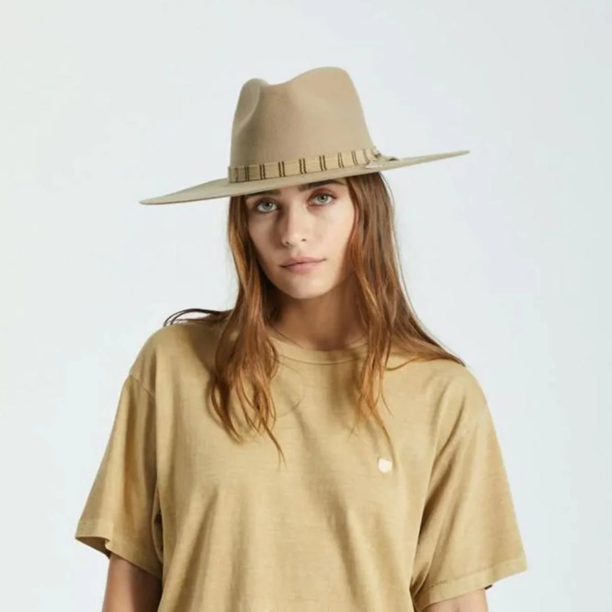 Leigh Wool Felt Wide Brim Fedora Hat - Image 7