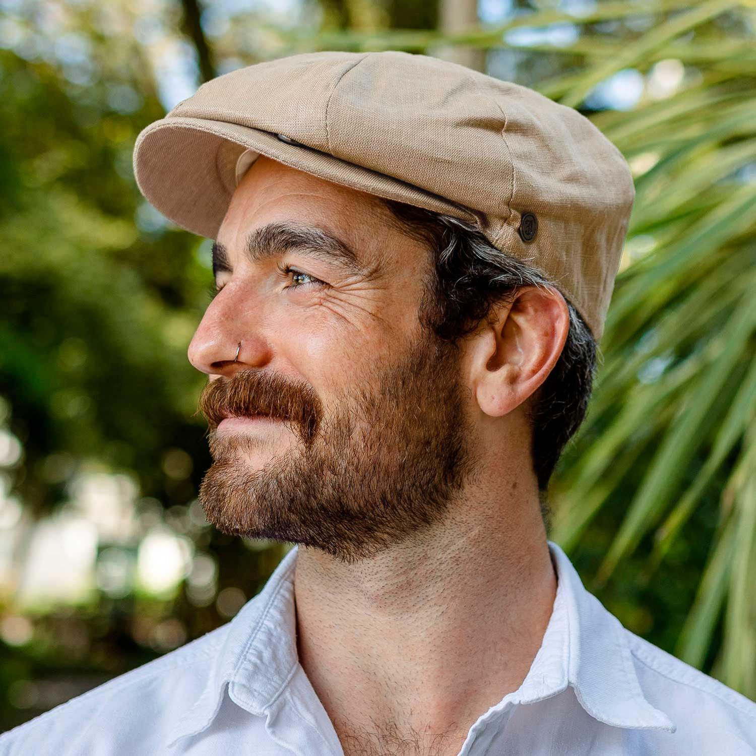 Linen and Cotton Newsboy Cap - Image 25