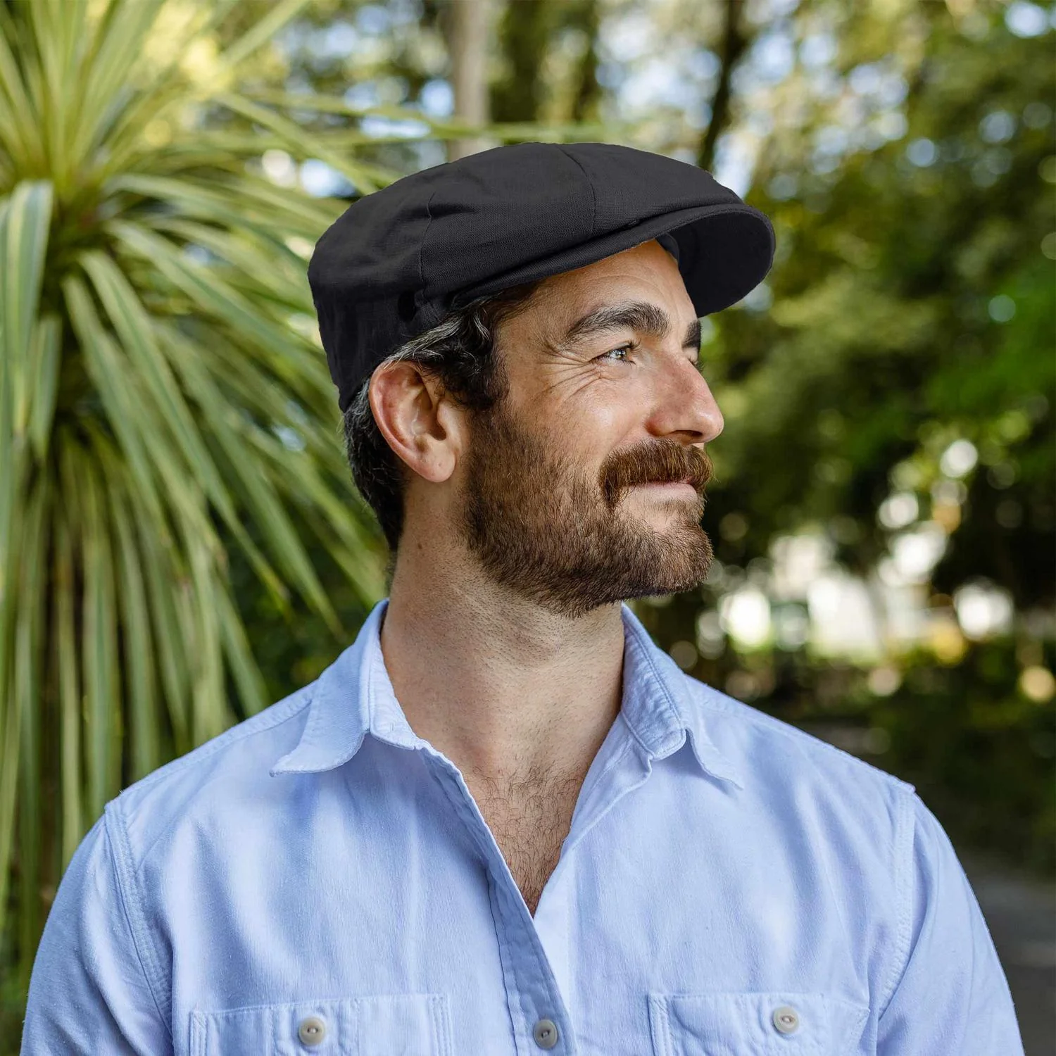 Linen and Cotton Newsboy Cap - Image 31