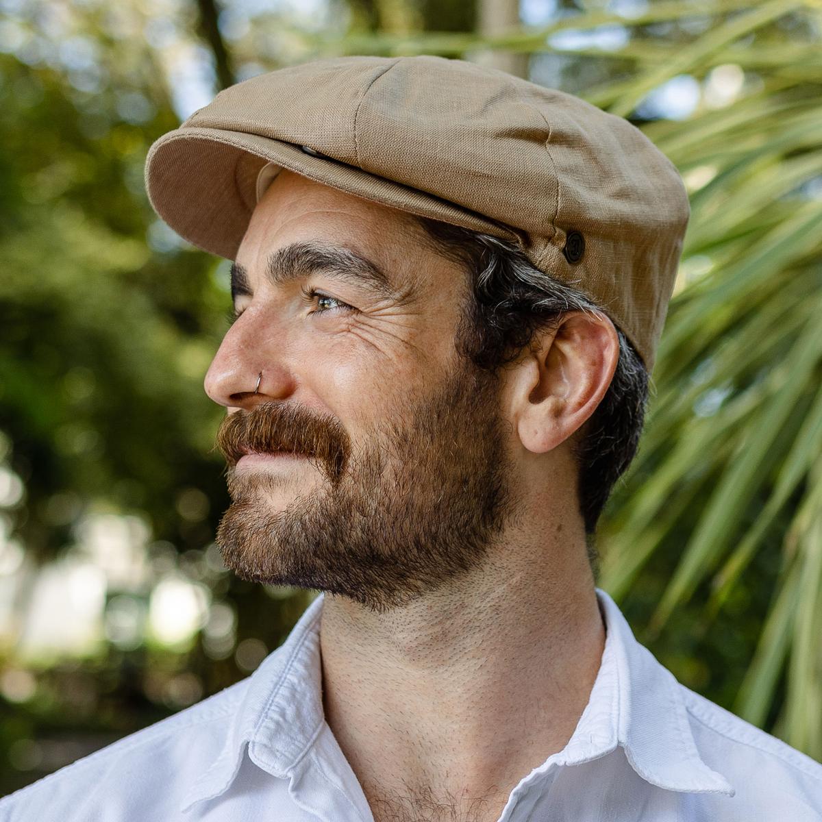 Linen and Cotton Newsboy Cap - Image 7