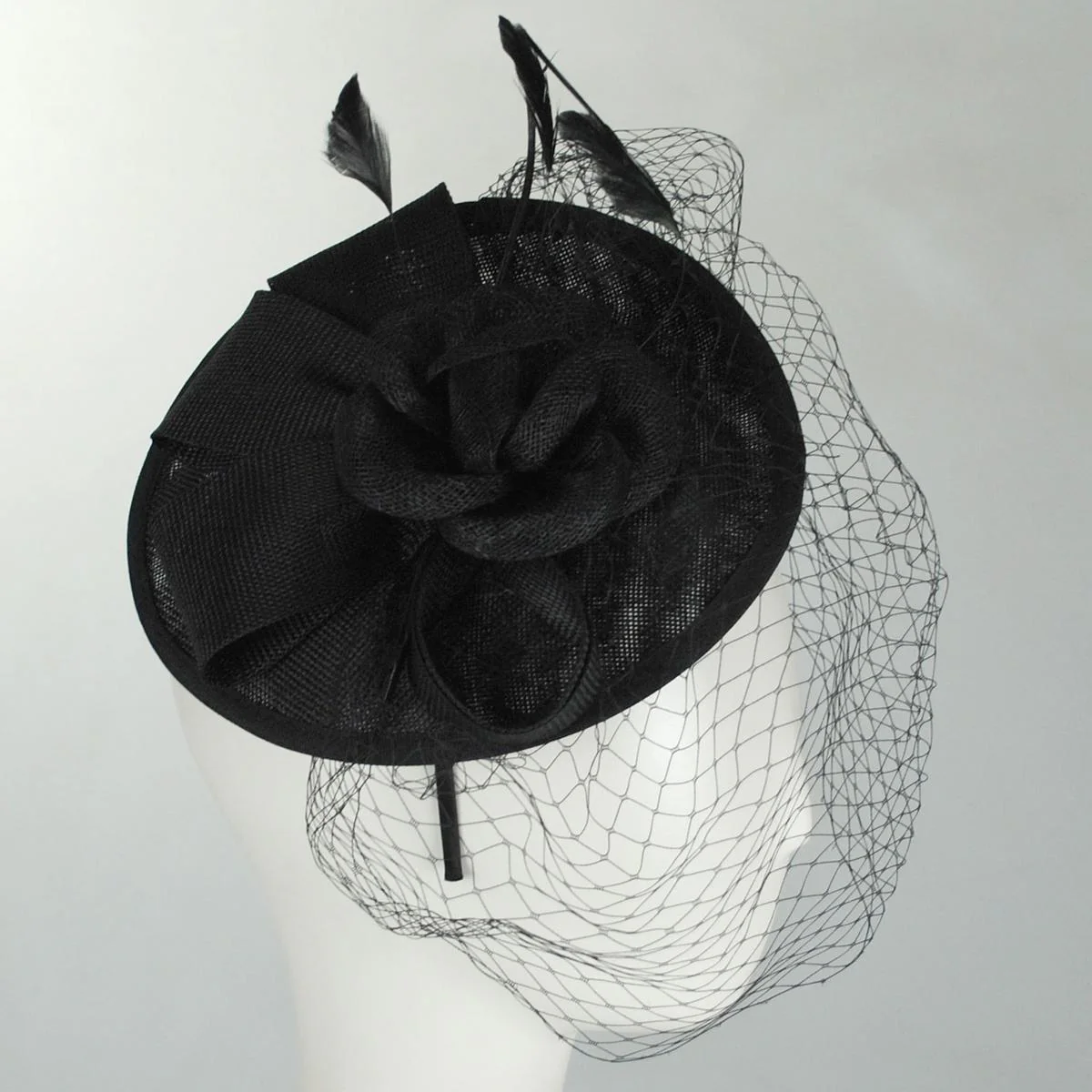 Luxe Sinamay Straw Fascinator Hat - Image 3