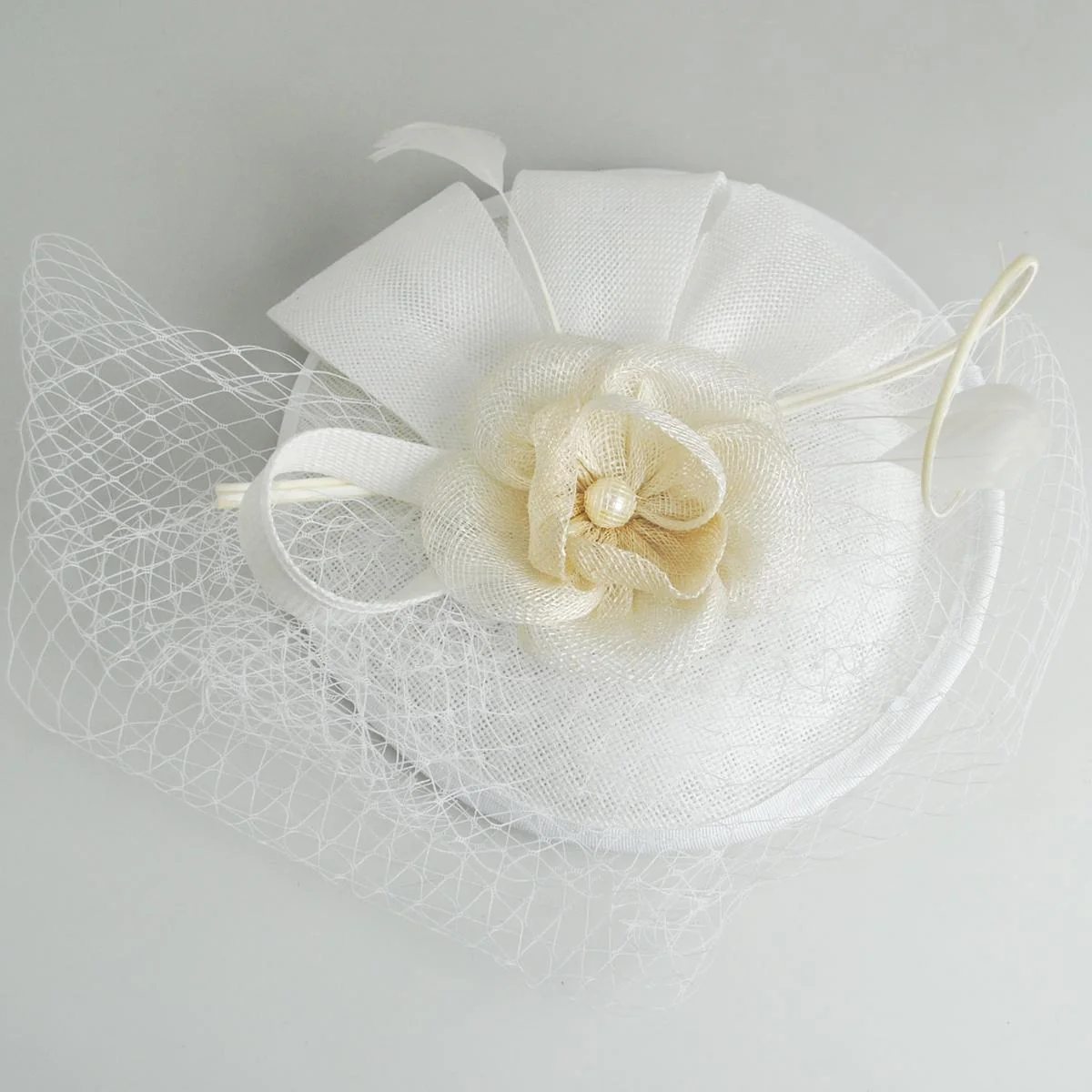 Luxe Sinamay Straw Fascinator Hat - Image 6