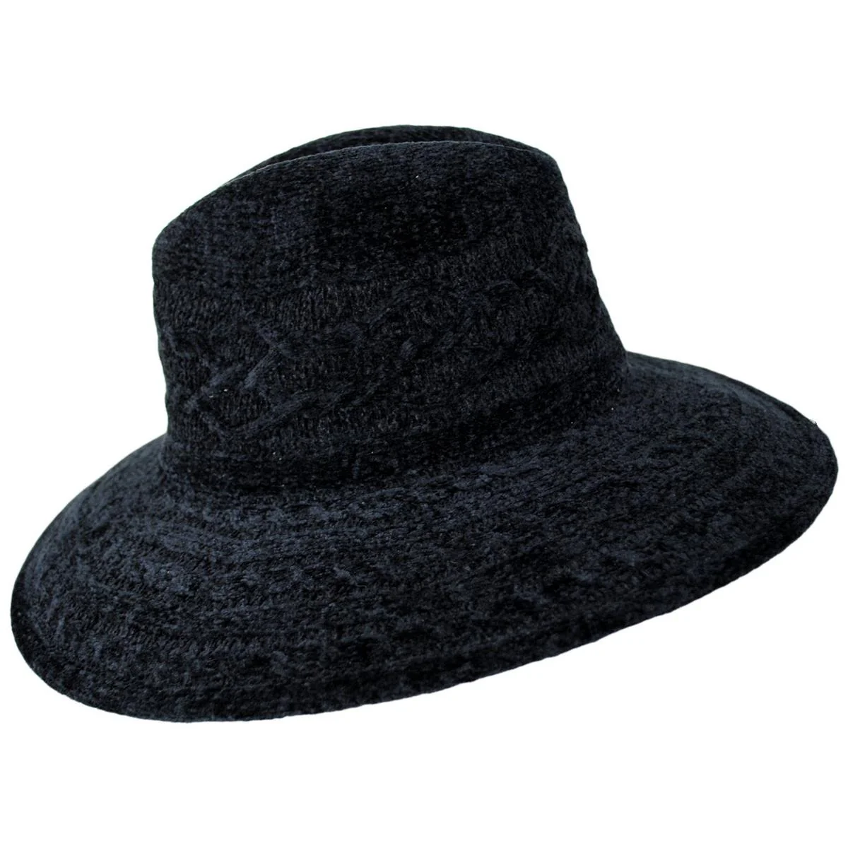 Nellie Chenille Knit Fedora Hat - Image 3
