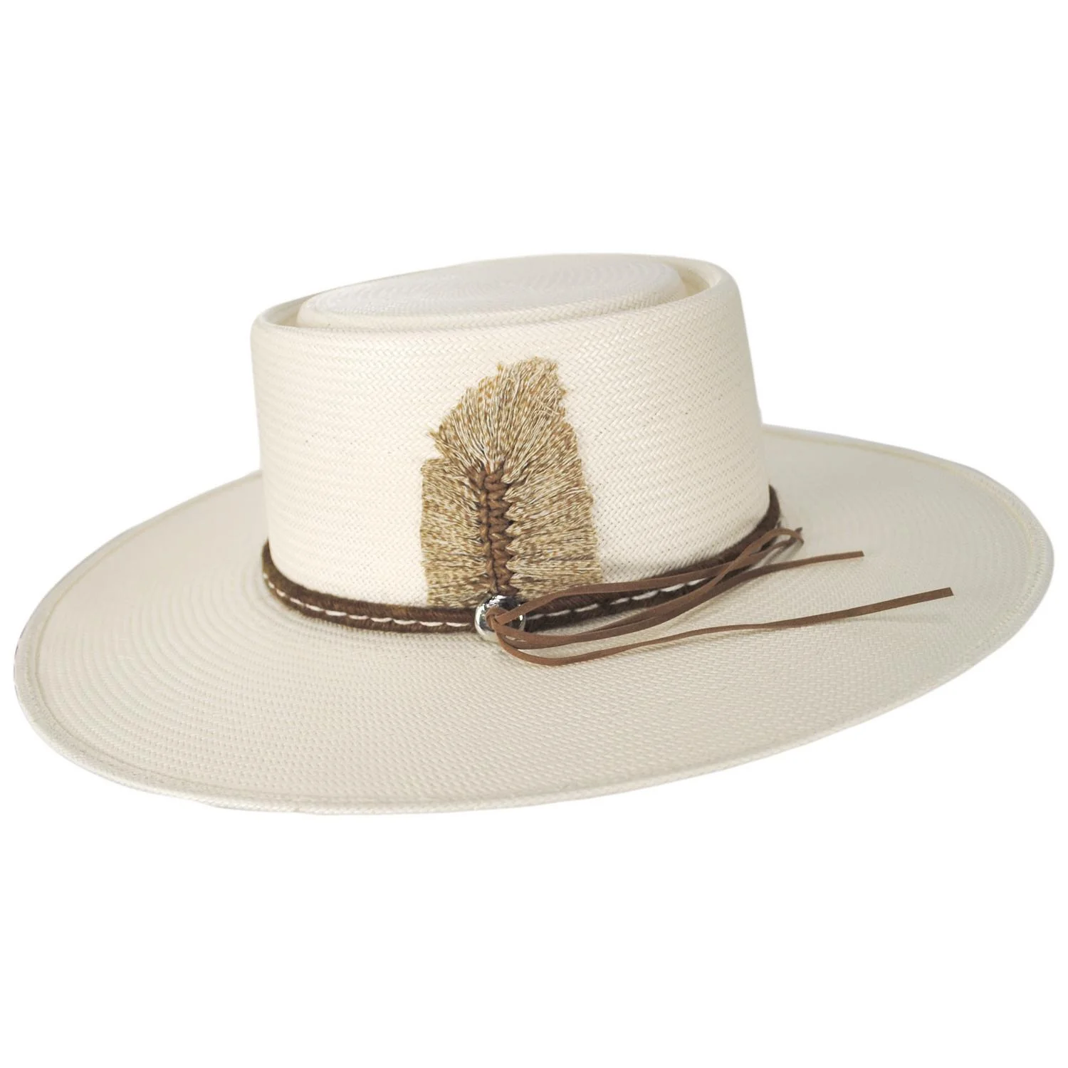 Oasis Shantung Straw Gambler Hat - Image 3