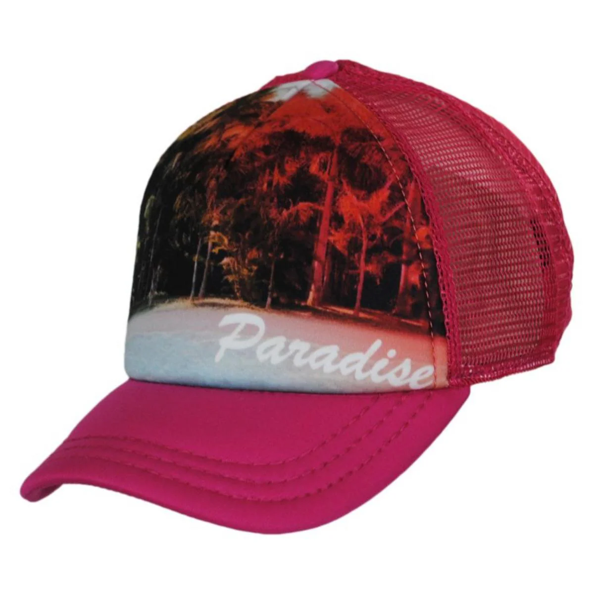Paradise Foam Mesh Snapback Trucker Cap - Image 3