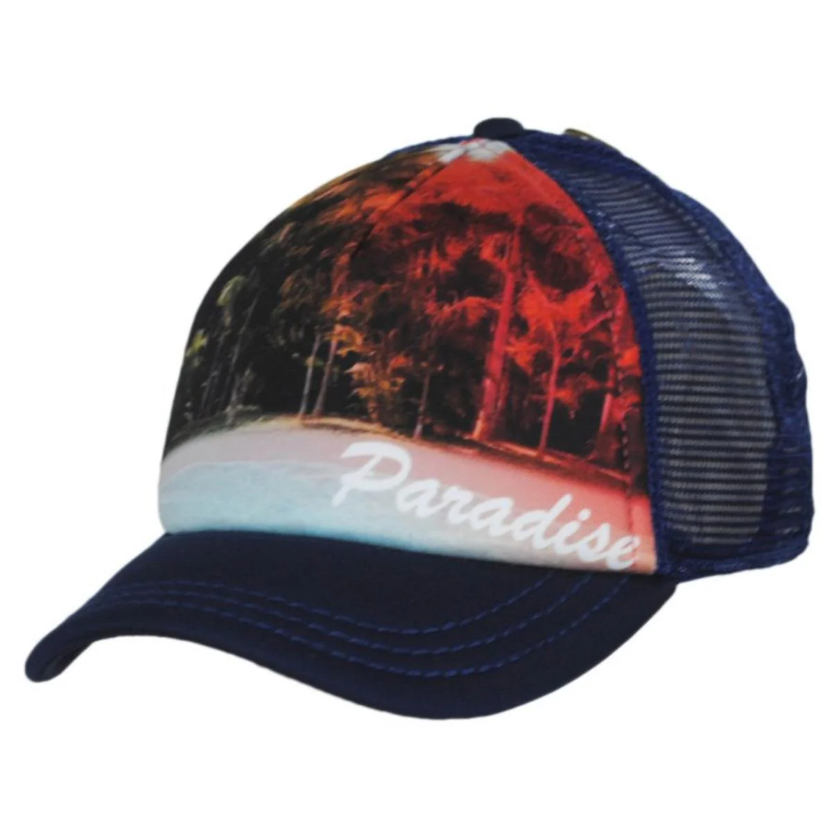 Paradise Foam Mesh Snapback Trucker Cap - Image 5