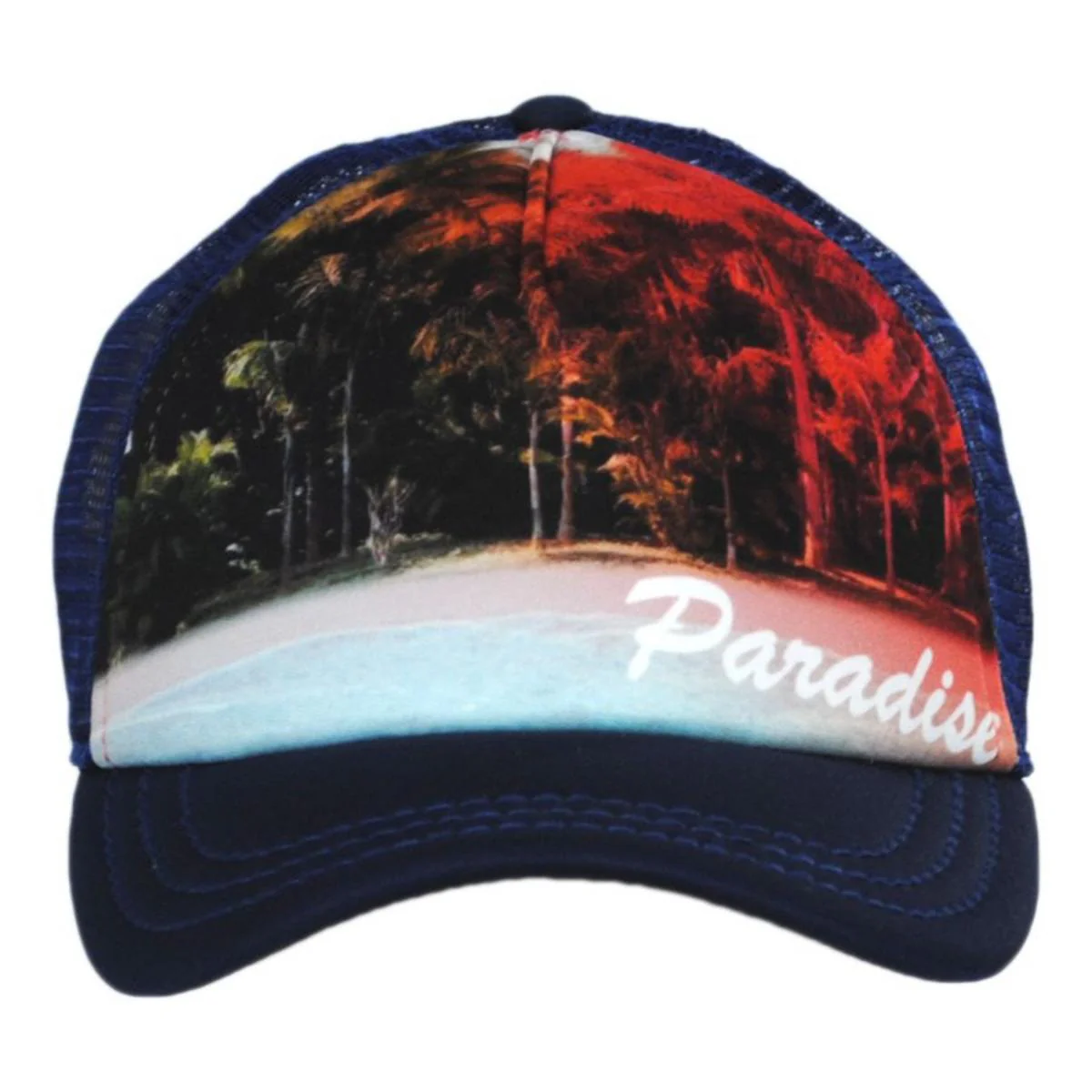 Paradise Foam Mesh Snapback Trucker Cap - Image 6