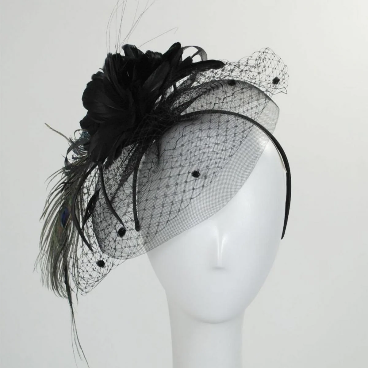 Peacock Fascinator - Made to Order - Image 3