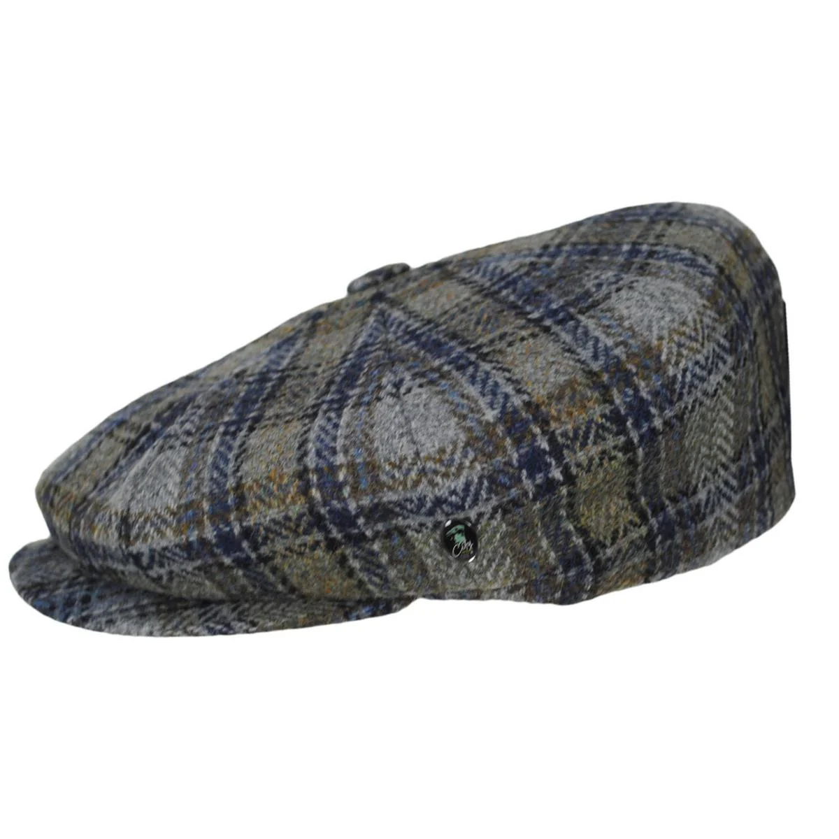 Plaid Virgin Wool Newsboy Cap - Image 3
